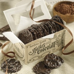 Dark chocolate tiles