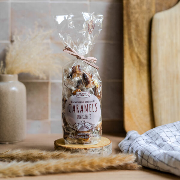 Sachet caramels fondants vanille marbré chocolat - 200g – Image 2