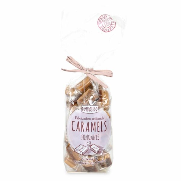 Sachet caramels fondants vanille marbré chocolat - 200g