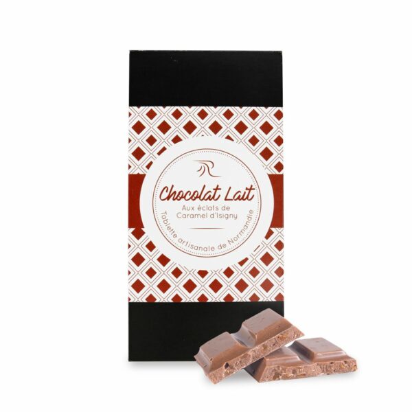 Tablette chocolat au lait aux éclats de caramel - 90g