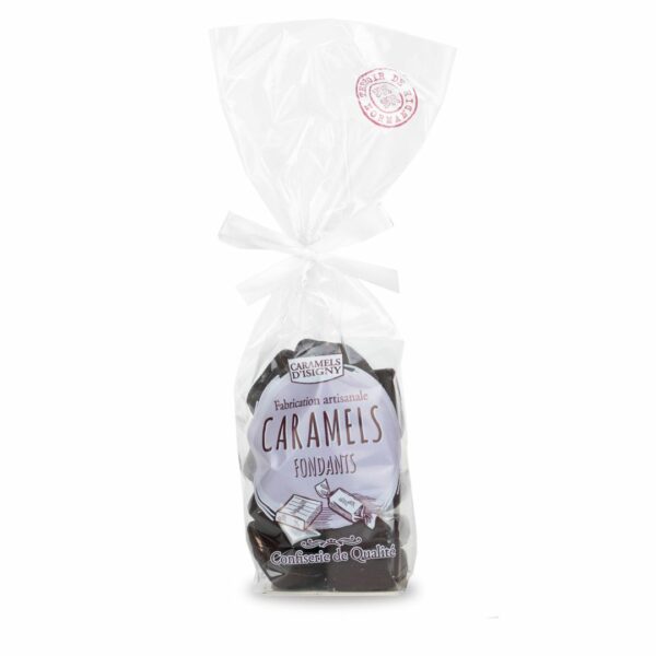 Caramels fondants enrobés chocolat noir - 200g